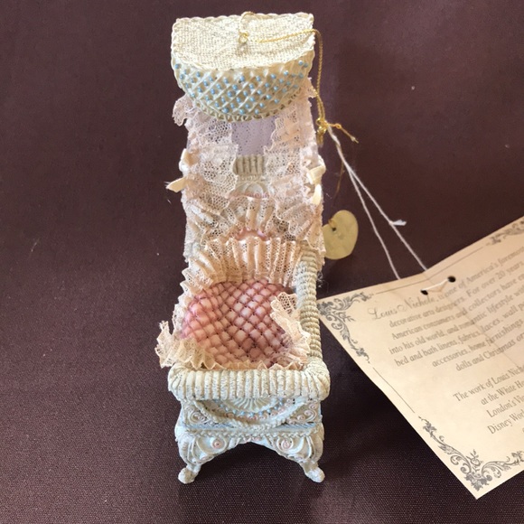 Vintage Ornament Louis Nichole Victorian Baby In a Cradle - Picture 8 of 8